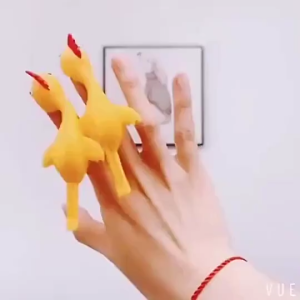 10pc Catapult Turkey Pressure Relief Toy Stickable Wall Soft Rubber Childrens gift toys