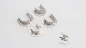 2PCS 25/32MM Breket Korden Besi Rel Gorden Kaki Gorden Penyangga Batang Gorde Baja Tahan Karat