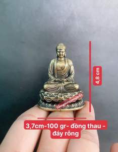 Tượng đồng phật thích ca mâu ni ngồi đài sen