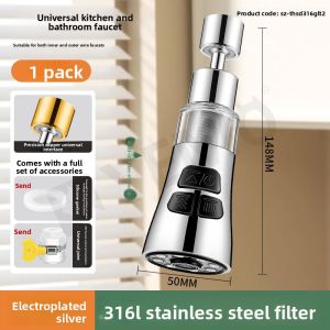 YEMO | Anti-Splash Water Filter for Kitchen Faucet with Rotatable Design and Chlorine Removal