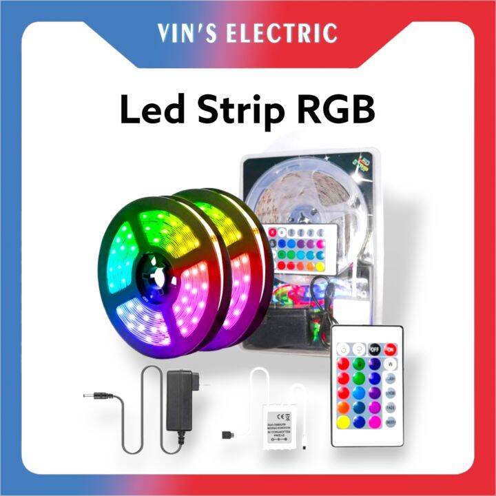 Lampu Led Strip Rgb 2835 5050 5m 10m Ip65 Komplit Set Adaptor Remote