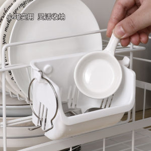 Mini Drain Basket Kitchen Sink Hanging Rack Bathroom Storage Box Small Items Organizer Plastic No Drilling Required