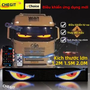 Màn Hình LED Ma Trận Pixel Mắt Quỷ Cho Kính Chắn Gió Ô Tô Xe Tải Điều Khiển Bằng Ứng Dụng & Điều Khiển Từ Xa Hoạt Ảnh Cuộn Hiển Thị LED Tùy Chỉnh