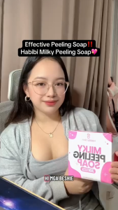 Habibi Skin Milky Peeling Soap 50g x 20 Bars 1kg for Brightening Whitening Exfoliating Smoothing Glowing Skin Removes Dead Skin Cells Evens Skin Tone Helps Fade Dark Spots Gentle Peeling Soap for Clear Radiant Skin Daily Use for Face and Body
