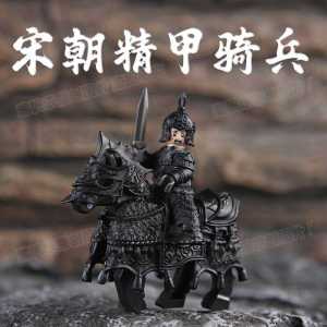 Chinese Fad Building Blocks Ancient Soldiers Medieval Knight Shadow Battle Kids Boy Assembling Toys Third Party Doll Toy