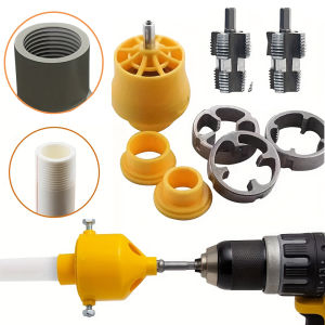 Plastic Pipe Thread Tap SetElectric drill type water pipe threading device for electric drillsThread Die for 1/2" 3/4" 1"