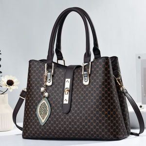 Stylish Handbag Womens Crossbody Bag Soft PU Leather Vintage Style Large Capacity Fashionable Suitable for Middle-Aged Ladies