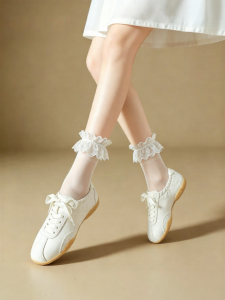Josiny | Vintage Stylish Genuine Leather Summer New White Sneakers