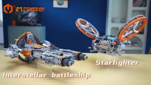 Year End Sales | iM.Master Mechanical Master Block Starcraft Spaceship  DIY Mechanical Transmission (6812)