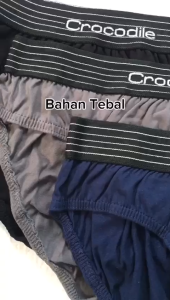 3 Pcs Celana Dalam Pria Crocodile 247 Bahan Katun Polos | Pakaian Dalam Laki Laki Dewasa
