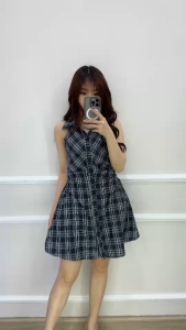 SV 6678 - Key Checker Set | Silvervogue | Set Atasan dan Celana Motif Kotak Pakaian Kasual Wanita