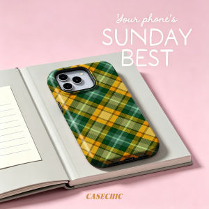 Potdemiel | Green Wavy Stripe For Case For iPhone 17 16 15 Pro Max TPU & Anti-Scratch Outer Shell Raised Screen Edge Stylish Design