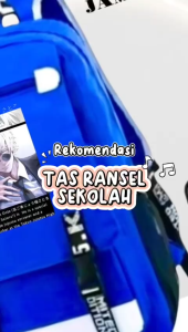 Js Style Tas Sekolah GOJO SATORU X 0062 Uniseks Tas Ransel Bahu Ganda Tas Laptop Mochila 4in1 Anak