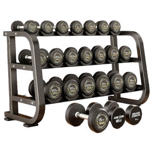 TEZEWA | Home & Commercial Dumbbell Set for Men with Rack Coated Steel