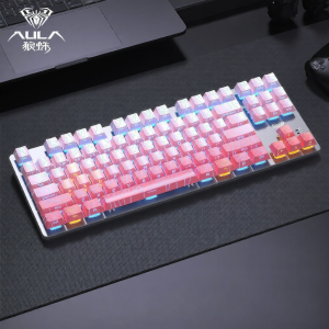 AULA | Hot-swappable Equal Height Side-labeled Qingcha Axis Mechanical Keyboard