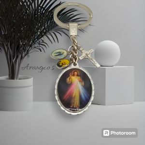 Miraculous Medals and Divine Mercy Religious Church Craft KeyChain