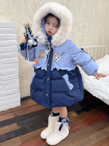 Warmth And Style: Childrens Rabbit Police Officer down Jacket 90 White Duck down Baby Thick Outerwear Winter Fashionable