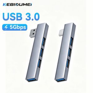 Kebidumei | KEBIDUMEI USB Hub 4 Ports USB Type C to USB 3.0 Hub 5Gbps Transfer OTG Adapter Splitter for PC Laptop MacBook Pro USB C Hub