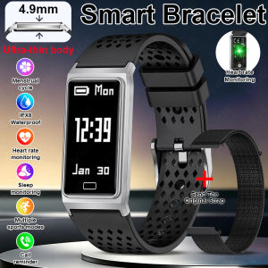 LIGE | LIGE 4.9MM Ultra-Thin Fashion Men Women Smart Bracelet Sports Fitness Tracker Heart Rate Health Monitor Waterproof SmartWatch