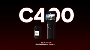 SJCAM C400 4K HD Handheld Action Camera 2.29-inch Rotating Screen Remote Control Handle Digital Pocket 400 Camera Anti Shake Portable Vlogging Camera Supports 512GB