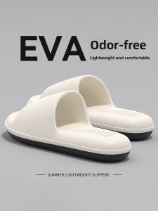 Mens Summer Outdoor Wearable Slippers Anti-Slip Odor Control EVA Material Comfortable Home Indoor Slippers Simple Style