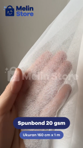 [Packing per roll] Kain Spunbond 20 gsm Non Woven - Putih & Hitam - Untuk Masker APD Buket Bunga