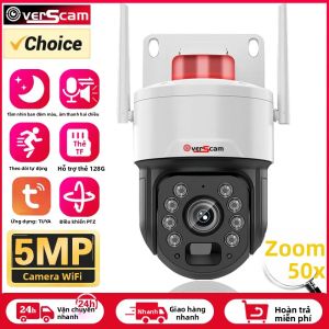 Camera An Ninh Wifi PTZ Zoom Quang Học 50X 5MP Ngoài Trời Tầm Nhìn Ban Đêm Âm Thanh Hai Chiều CCTV IP Tuya Nhà Thông Minh Tương Thích