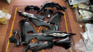 Bộ vỏ nhựa xe máy Wave A110 2017-2025 hàng Việt Nam loại 1 màu Đen Nhám