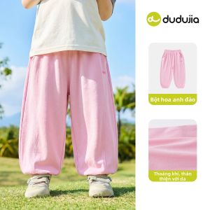 DUDUJIA | Quần Dài Cho Trẻ Em 100% Cotton Mùa Hè Nhẹ