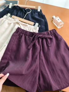 XIAOER | Comfy Waistband Shorts With 4% Linen and Lyocell