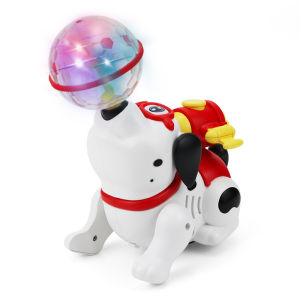 Stunt Spinning Top Dog Toy Electric Spray Sound and Light Projection Can Sing and Dance Educational Toy for Children Ages 3-6 Birthday Gift for Boys and Girls
