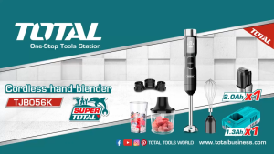 Total TJB056K 5-in-1 Li-ion Cordless Hand Blender Set 16V 100W Blender 5 Speed Control 五合一锂离子无绳手持搅拌机套装 5档速度控制