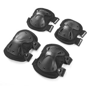 4 Pack Protective Gear Knee Pads Elbow Pads Tacticals Knee&Elbow Pads for Airsoft Paintball Outdoor Sports [Winnereco Lifestyle]