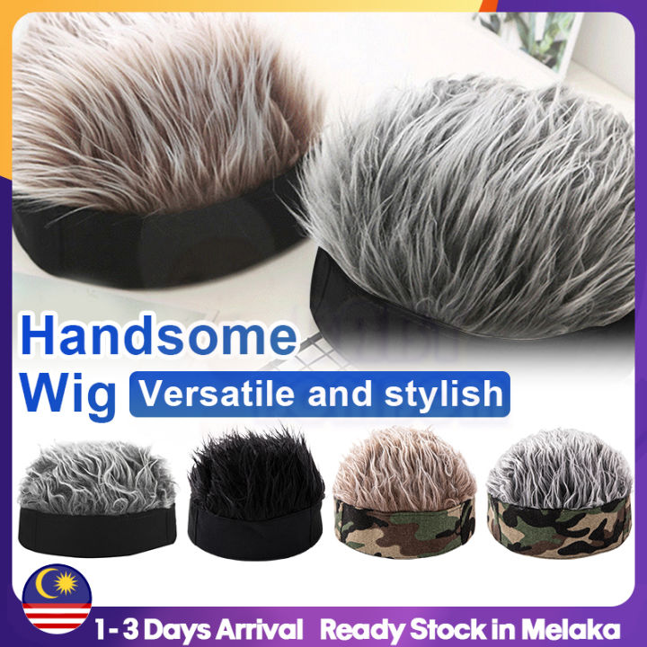 [Ready Stock] Mens Fashion Wig Cap Hip Hop Caps Cartoon Cosplay Hair ...