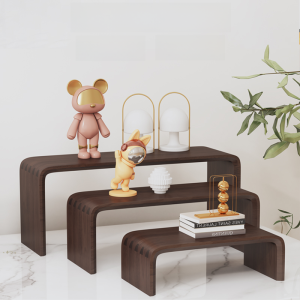 Wooden Shelf Divider Organizer Display Rack