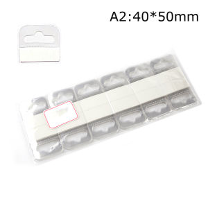 【100Pcs PVC Slot Hole Adhesive Hang Tags Hook Merchandise Box Bag Hangers Display】