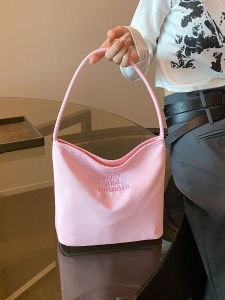 Spring Summer Fashion Simple Oxford Cloth Handbag Womens New Style Small Square Bag Underarm Bag Soft Handle Leisure Handbag