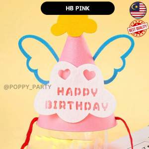 Party Hats Happy Birthday Party Decoration Shine Cone Cap Bronzing Hat Kids Children Adult Hari Jadi Kanak Topi Happy Birthday ins hat spec mask decoration/Birthday spec glasses hat 生日帽