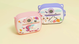 Sureto Digital Mini Instant Camera Kitten Purple with Thermal Paper