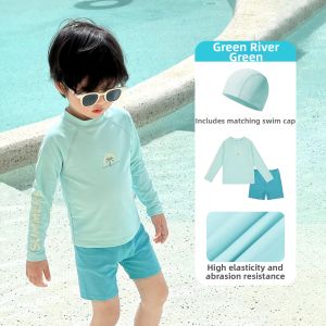 LANWEILIYANG | Boys Separates Swimwear Sun Protection Quick-Dry Fluorescent