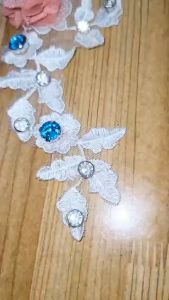 Hoa thêu may lên áo dài trang trí