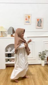 pashmina oval ped anak / hijab instan oval jersey 4-12 tahun