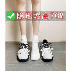 Womens Soft Cowhide Thick Bottom Sports Deqin Shoes 2025 New Style Double Buckle Dad Shoes Ultra Popular Agan Shoes