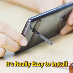 Portable Ultra Thin Foldable Phone Holder Invisible Mini Metal Cellphone Holder Stand Simple Black Mobile Phone Accessories