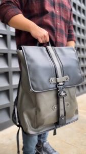 Tas Ransel Kulit Pria Import Backpack Leather Premium Waterproof 1052