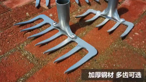 Large agricultural rake for turning soil - iron grass rake for loosening soil