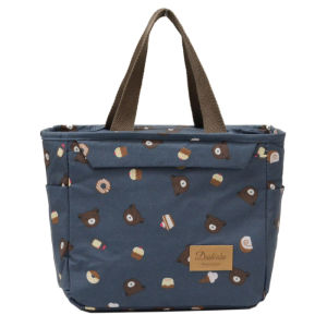 Waterproof Oxford Cloth Lunch Box Bag Handbag Foil Student Bento Bag Children Take Lunch Bag Portable Storage Organizer