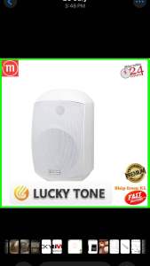 LUCKY TONE 60W WALL MOUNT SPEAKER BLACK / WHITE (WTP-660B / WTP-660W) ( 1PC )