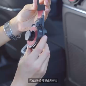 3-in-1 Car Seat Hook with Cup Holder | Heavy Duty Backseat Hanger | Car Organizer Storage Rack