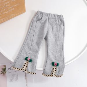 Slit Design Bell-Bottom Trousers for Girls Easy to Match